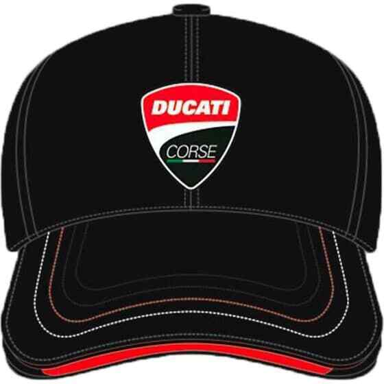 Official Ducati Corse Badge Patch Black Baseball Cap - 19 46007