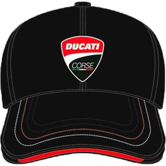 Official Ducati Corse Badge Patch Black Baseball Cap - 19 46007