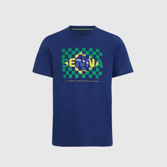 Official Ayrton Senna Blue Flag T-Shirt - 701218113 001