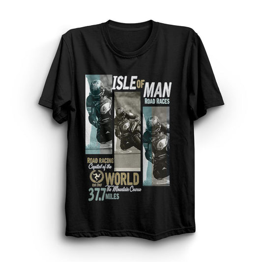 Official Isle Of Man Road Races Kid's Printed T'Shirt -