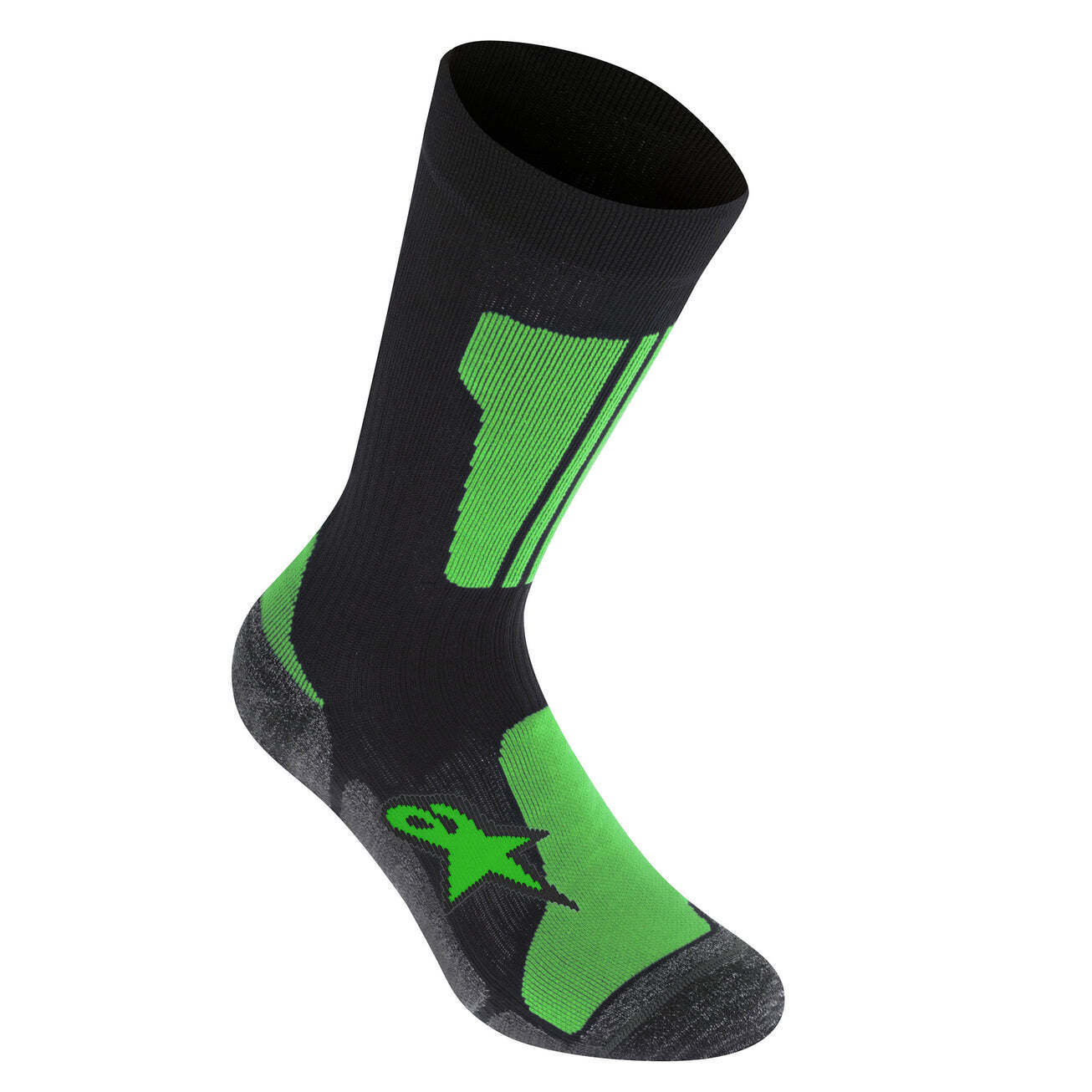 Alpinestars Crew Socks Black/Bright Green - 1701816