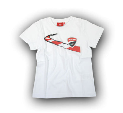 New Official Ducati Corse Kids White T'Shirt