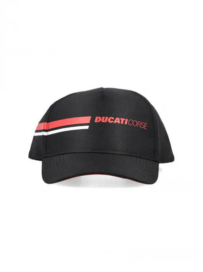 Official Ducati Corse Stripes Black Baseball Cap - 23 46004