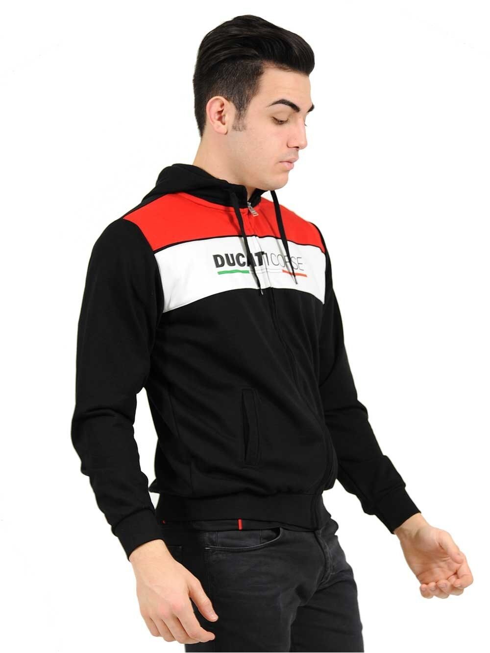 Official Ducati Corse Black Zip Up Hoodie - 16 26005