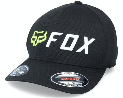 Fox Racing Apex Flexifit Black Baseball Cap - 26044-010