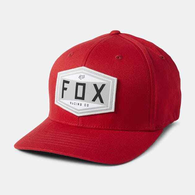 Fox Racing Red Emblem Flexifit Baseball Cap - 27096-555