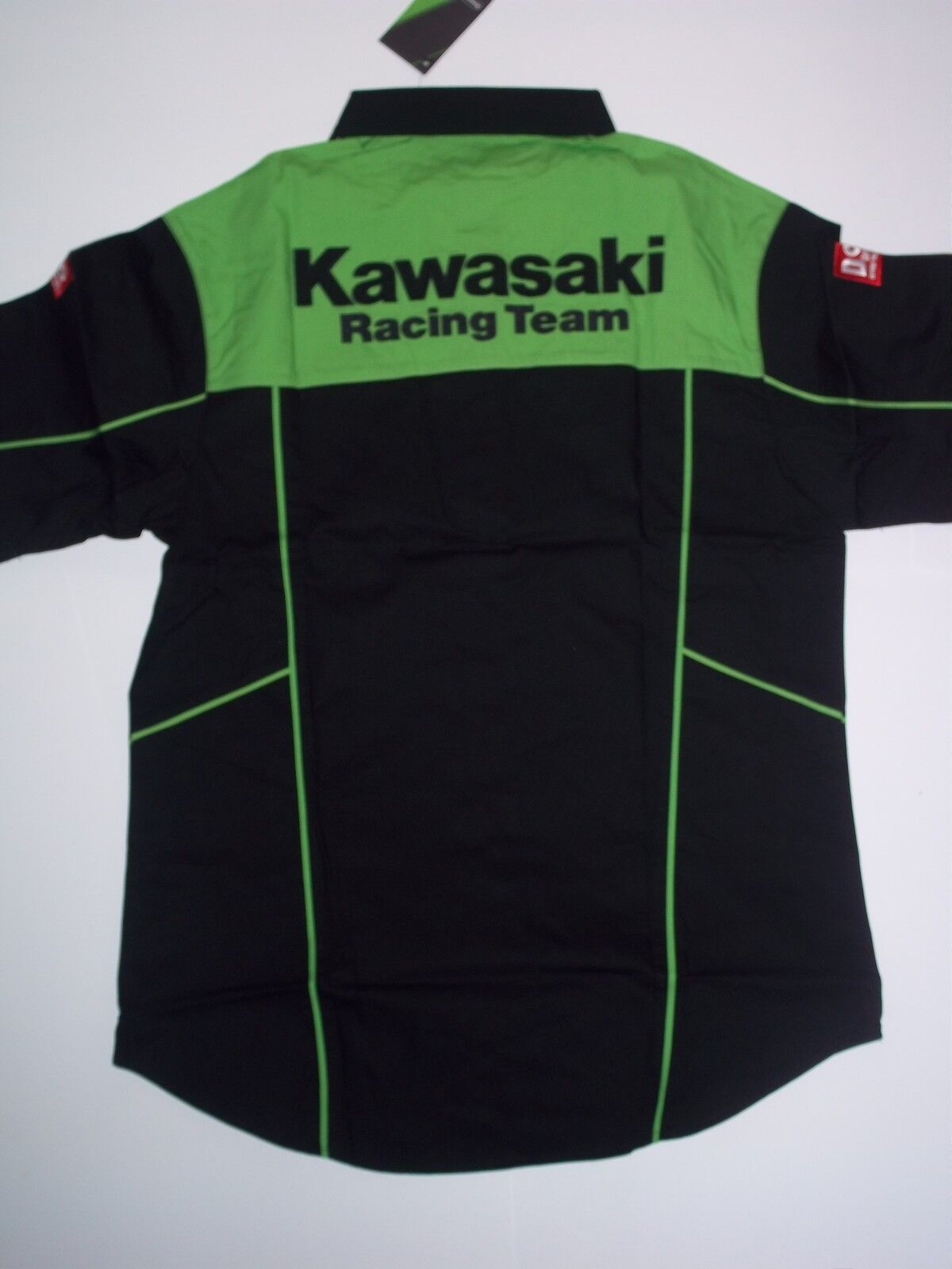 New Official Kawasaki Team Race Wear Black/Green Shirt