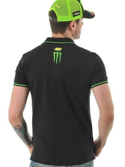 New Official Valentino Rossi VR46 Monster Polo Black 12Xmmopo 1802